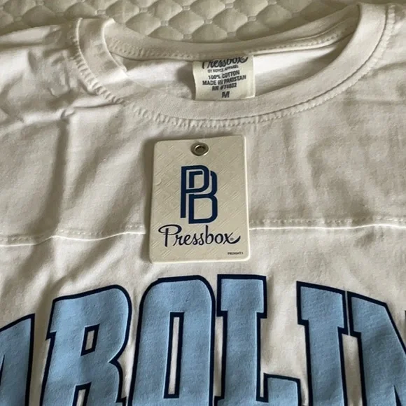Carolina White Long Sleeve Logo Tee - Picture 7 of 11